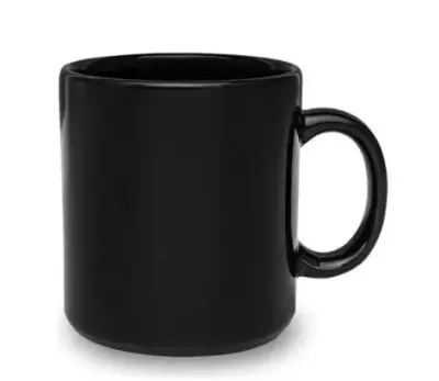 Caneca de Cerâmica Preta Brilho - 325ML personalizado