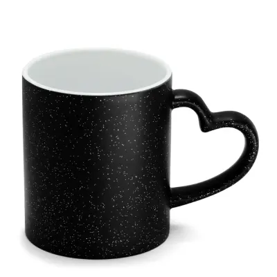 Caneca Love Mágica Fosca Preta Glitter - 325ml personalizado