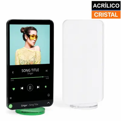 Placa Acrílico Cristal 4mm Spotify Mini 2 Peças - 6x10cm personalizado