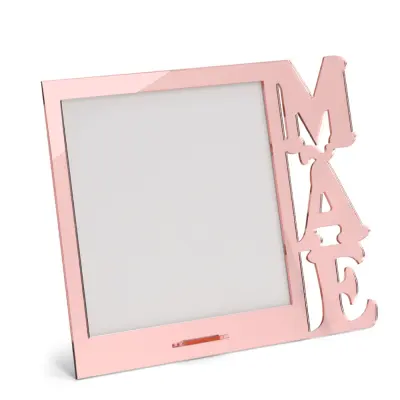 Porta-retrato de Acrílico Rose MÃE - 15x19cm personalizado