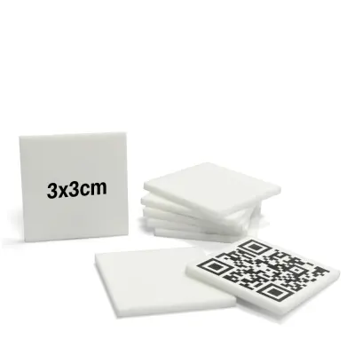 Placa de Acrílico Branco para Reposição 3x3cm personalizado