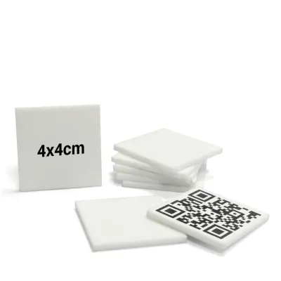 Placa de Acrílico Branco para Reposição 4x4cm personalizado