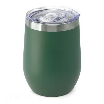 Copo Térmico Aço Inox com Tampa Acrílica Verde Jade Fosco - 350ml personalizado