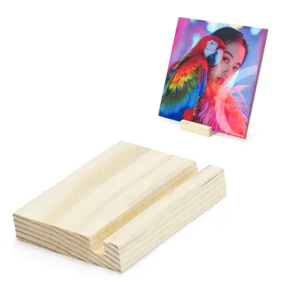 Suporte para Azulejo em Madeira na cor Pinus Médio - 10cm (M) personalizado