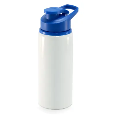 Squeeze de Alumínio Branco Big Mouth Tampa Pressão Azul - 600ml personalizado