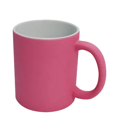Caneca Cerâmica Craquelê Rosa - 325ml personalizado