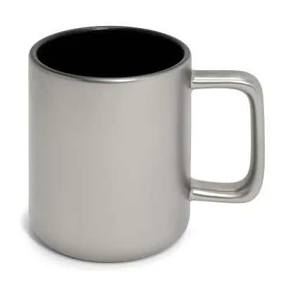 Caneca Cerâmica Cinza Chumbo - 350ml personalizado