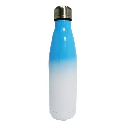 Garrafa Térmica Bicolor Azul com Parede Dupla - 500ml personalizado