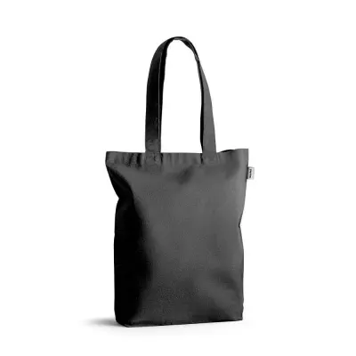 Sacola em Algodão Reciclado Preta para Aplique (220g/m²) com alça Longa - 38x41cm personalizado