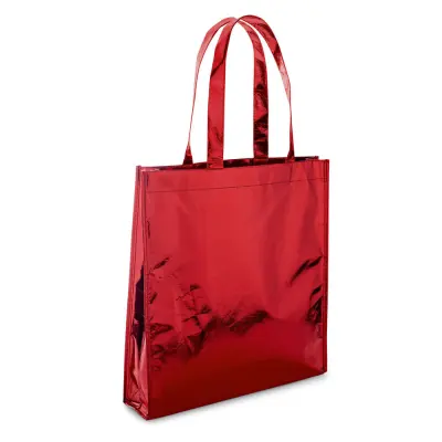 Sacola em TNT Laminado Brilho na Cor Vermelha (90g/m²) - 35x34cm personalizado