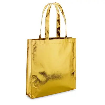 Sacola em TNT Laminado Brilho na Cor Dourada (90g/m²) - 35x34cm personalizado