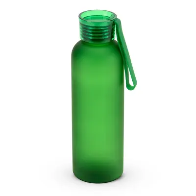 Garrafa de Plástico Jateada Verde com Tampa Sport de Acrílico - 600ml personalizado