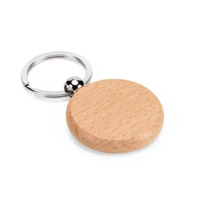 Chaveiro de Madeira Redondo ou - 4cm personalizado