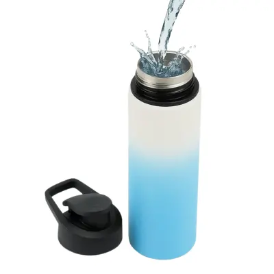 Squeeze de Alumínio Mágico Fosco Azul Tampa Pressão - 750ml personalizado