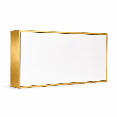 Porta-retrato de Alumínio Dourado - 14x28cm personalizado