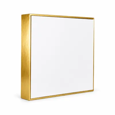 Porta-retrato de Alumínio Dupla Face Dourado - 24,5x24,5cm personalizado