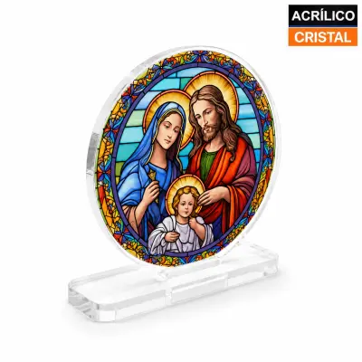 Mini Porta-retrato Acrílico Cristal 5mm - Redondo 7cm personalizado