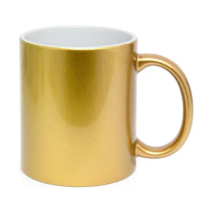 Caneca Metalizada Importada Ouro Pérola - 325ml personalizado