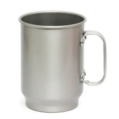 Caneca de Alumínio Prata Fosco com Parede Reforçada - 600ml personalizado