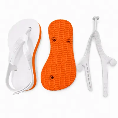 Chinelo Baby Laranja (Tira com Calcanhar) personalizado
