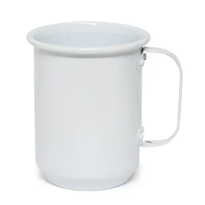 Caneca de Alumínio Branco com Parede Reforçada - 600ml personalizado
