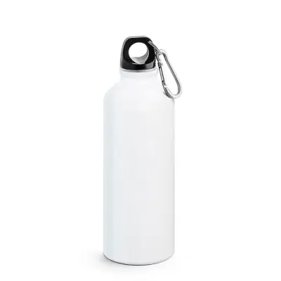 Squeeze de Alumínio na cor Branca com Mosquetão - 500ml personalizado