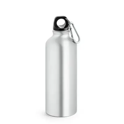 Squeeze de Aluminio Prata com Mosquetão - 500ml personalizado