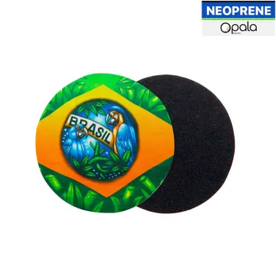 Porta-copos de Neoprene Redondo - 05 Unidades - Opala Brindes personalizado