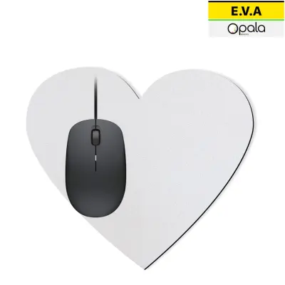 Mouse Pad de EVA Coração 23x20cm - 5 Unidades - Opala Brindes personalizado