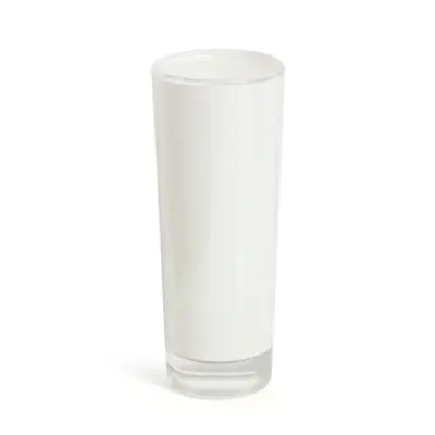 Copo de Mini Drink Longo em Vidro Cristal com Faixa Branca - 60ml personalizado