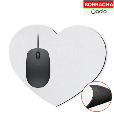 Mouse Pad de Borracha Coração 19,5x23,5cm - Opala Brindes personalizado