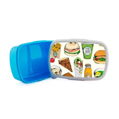 Pote de Marmita Retangular - Azul personalizado