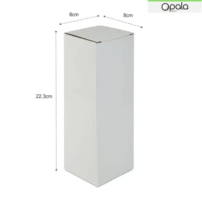 Caixinha em Papelão Branca Brilho para Squeeze Grande - 05 Unidades - Opala Brindes personalizado
