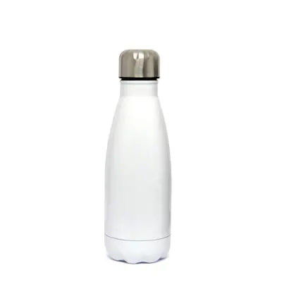 Garrafa Térmica em Aço Inox Branco com Parede Dupla - 350ml personalizado