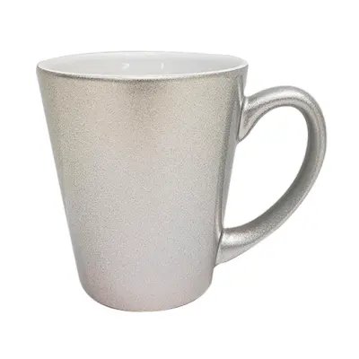 Caneca Cônica Metalizada Prata 325ml - 1 Unidade personalizado