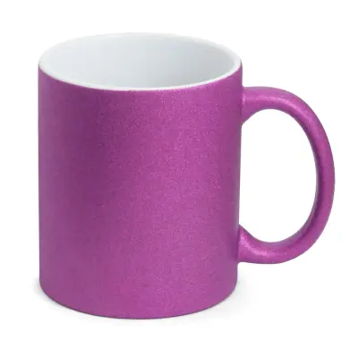 Caneca de Cerâmica Glitter Pink Importada personalizado