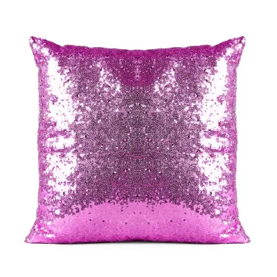 Capa de Almofada de Lantejoula Lilás e Branca - 40x40cm personalizado