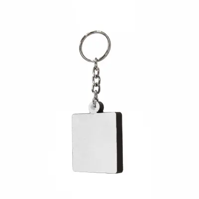 Chaveiro Quadrado de MDF com Tecido Brilho de 6mm - 5x5cm personalizado