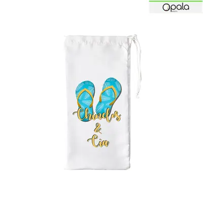 Saquinho de Chinelo Adulto Tecido poliester personalizado