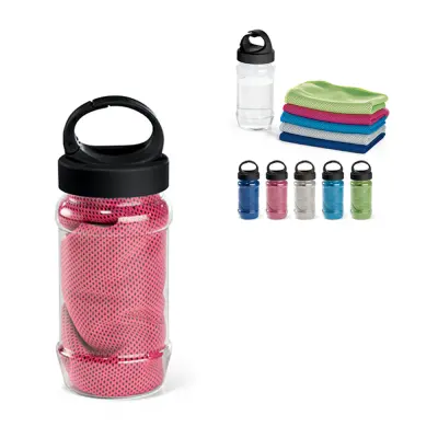 Toalha Fitness na Garrafa com Mosquetão nas Medidas 30 x 80 cm - Rosa personalizado