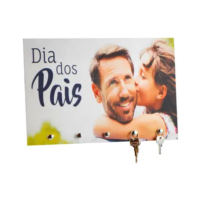 Porta chave de MDF com Tecido Fosco de 6mm - A4 personalizado