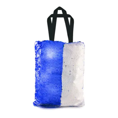 Sacola Dupla Face de Lantejoulas Mágica Azul Escura e Branca - 30x40cm personalizado