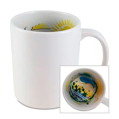 Caneca Branca com Interior Temático Copacabana personalizado
