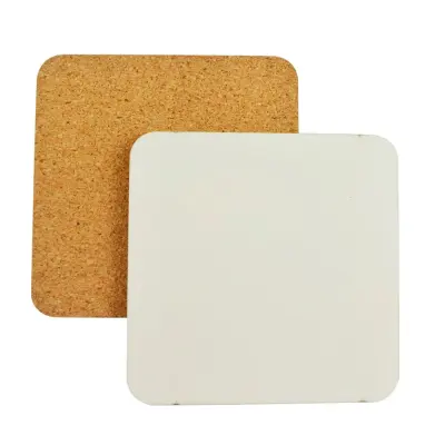 Porta Copos de MDF Premium Brilho com Cortiça 4mm Quadrado ( 9,5cm) - 1 Unidade personalizado