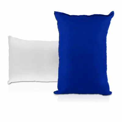 Almofada com Enchimento 20x30cm - Branca / Azul personalizado