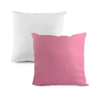 Almofada com Enchimento 30x30cm - Branca / Rosa Chiclete personalizado