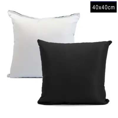 Almofada com Enchimento 40x40cm - Branca / Preta personalizado
