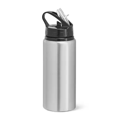 Squeeze de Alumínio Prata Tampa Bico 650ml personalizado