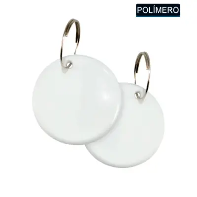 Chaveiro Redondo de Plástico - 10 Unidades personalizado