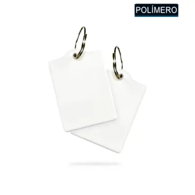 Chaveiro Retangular de Plástico - 10 Unidades personalizado